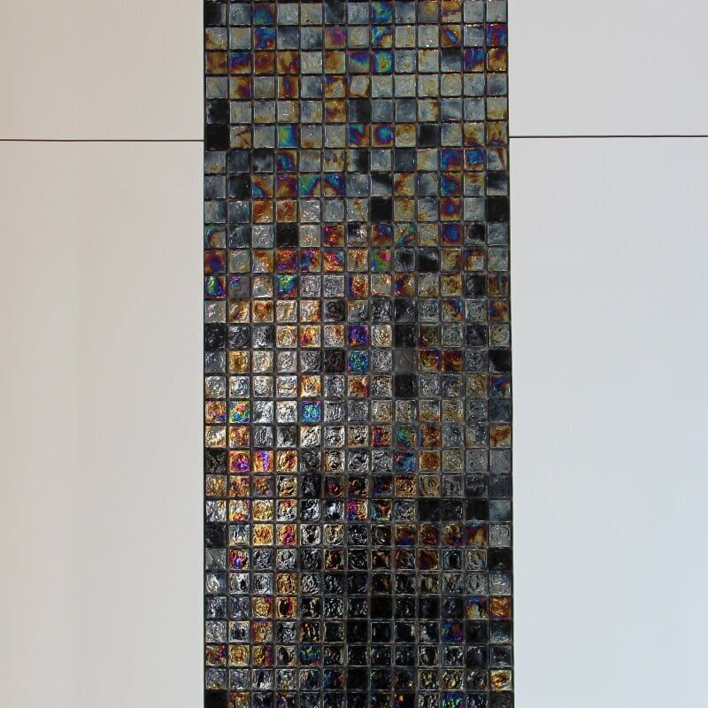 Fliese Mosaik Glas B47 Petrol Multicolor