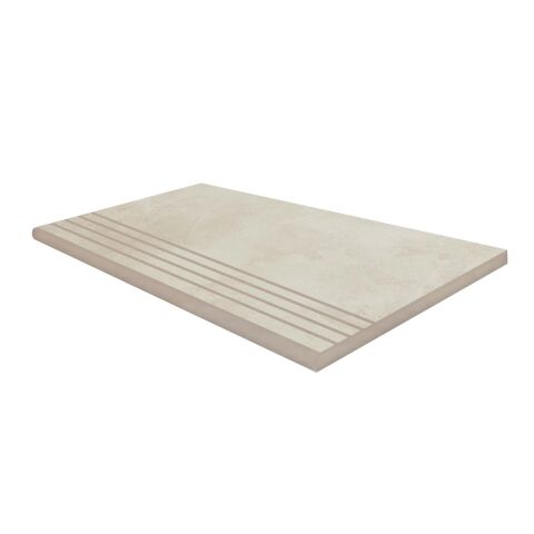 Stufenfliese mit Rillen Flux 30 x 60 cm Bone