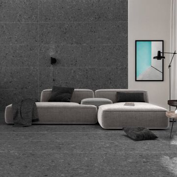 Fliese Flodsten 60 x 60 cm Night