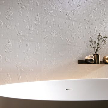 Wandfliese Lumina 30,5 x 91,5 cm Flower Beige