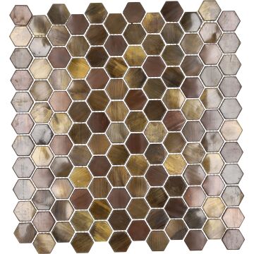 Mosaik Kupfer 2,4 x 2,7 cm Sechseck TWH-068A