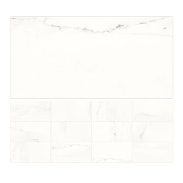 Wandfliese VEIN 30 x 60 cm Weiß matt