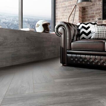 Fliese Powder Wood 22,5 x 90 cm Argent