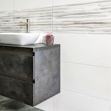 Wandfliese Studio 30 x 60 cm wei&szlig;