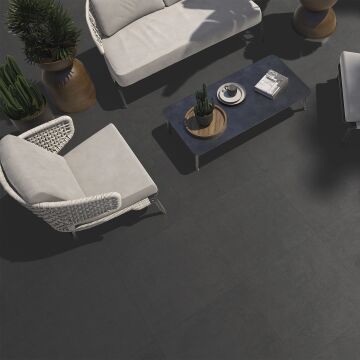 Fliese Gravel 60 x 60 cm Black