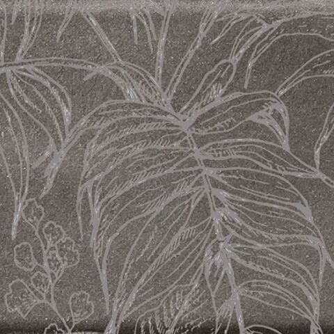 Dekorfliese AUREA FLOS 7,5 x 30 cm Silver