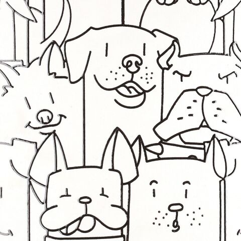 Fliese OH MY DOG 25 x 25 cm White