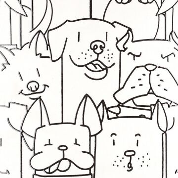 Fliese OH MY DOG 25 x 25 cm White