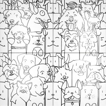 Fliese OH MY DOG 25 x 25 cm White