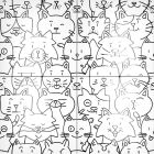 Fliese OH MY CAT 25 x 25 cm White