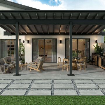 Terrassenplatte Slaterock 60 x 90 x 2 cm Grey