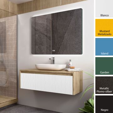 Badmöbelunterschrank LAMBDA Dune Wellenstruktur