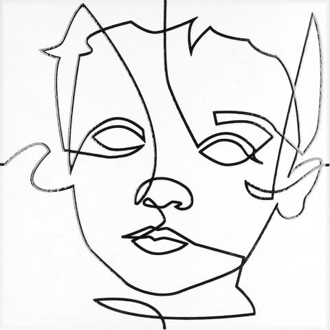 Fliese Face Line 25 x 25 cm Men