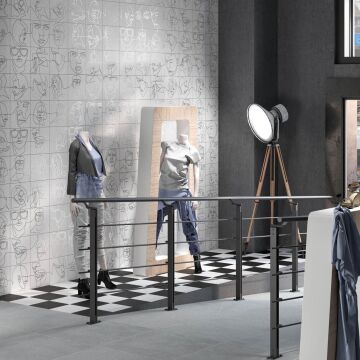 Fliese Face Line 25 x 25 cm Men