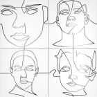 Fliese Face Line 25 x 25 cm Men