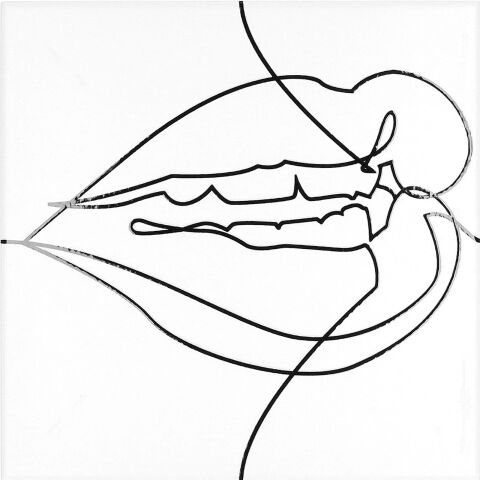 Fliese Face Line 25 x 25 cm Abstract Faces