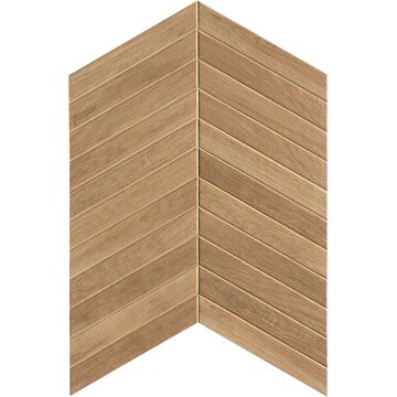 Fliese Roots Fischgräte 7,5 x 45 cm Gold