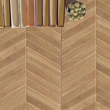 Fliese Roots Fischgr&auml;te 7,5 x 45 cm Gold