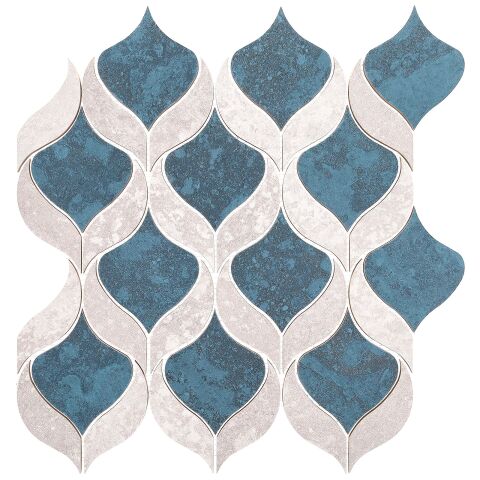 Mosaik Oxide Florenz 30 x 30 cm Bluewhite