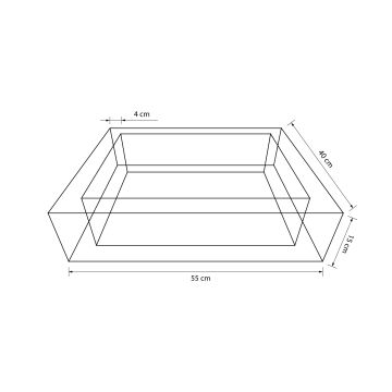 Aufsatzwaschbecken Feinsteinzeug The Room 55 x 40 x 15 cm Aqua Blue Natur