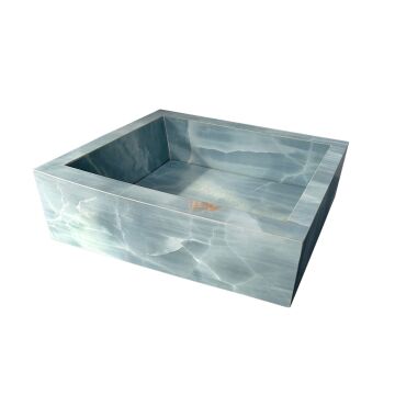 Aufsatzwaschbecken Feinsteinzeug The Room 55 x 40 x 15 cm Aqua Blue Natur