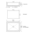 Aufsatzwaschbecken Feinsteinzeug The Room 55 x 40 x 15 cm Aqua Blue Natur