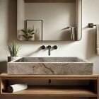 Aufsatzwaschbecken Feinsteinzeug The Room 95 x 40 x 15 cm San Pedro