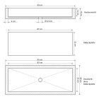 Aufsatzwaschbecken Feinsteinzeug The Room 95 x 40 x 15 cm San Pedro